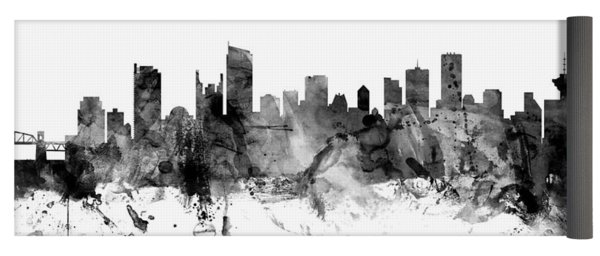600x256 vancouver skyline yoga mats fine art america - Vancouver Skyline Drawing