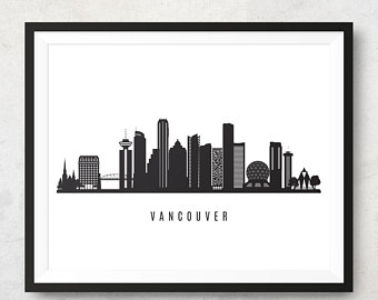 340x270 Vancouver Art Etsy - Vancouver Skyline Drawing