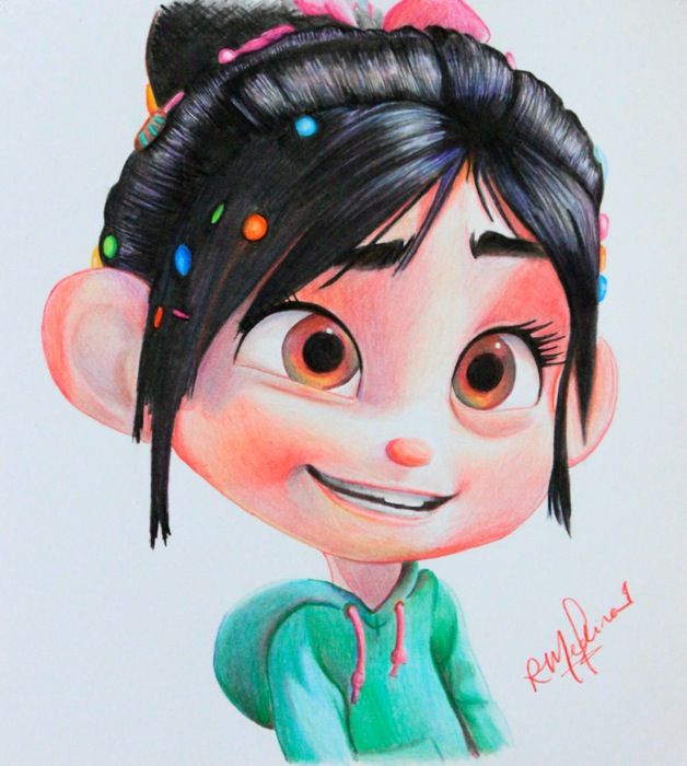 628x700 crayola drawing of vanellope von schweetz from wreck it ralph - Vanellope Von Schweetz Drawing