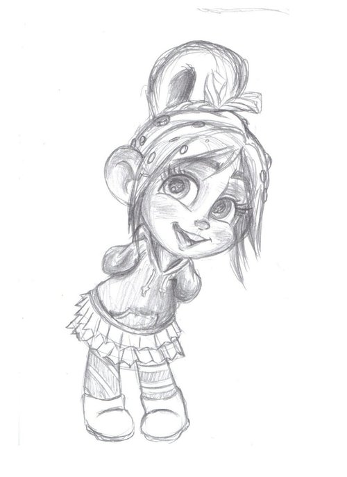 Vanellope Von Schweetz Drawing at PaintingValley.com | Explore ...