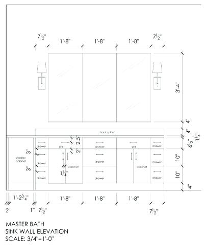402x480 bathroom elevation drawings bath vanity designs small spaces - Vanity Drawings
