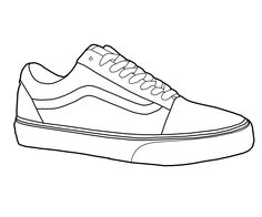 vans shoes template