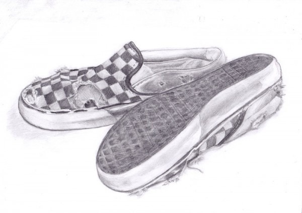 vans shoes sketch