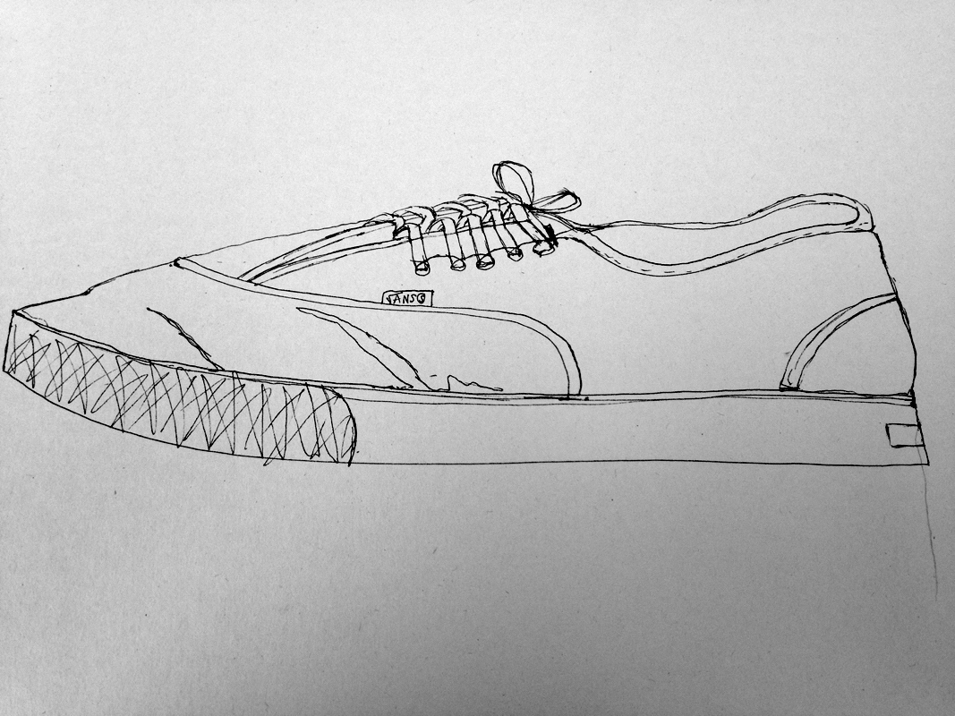 1067x800 countour shoe drawing - Vans Shoe Drawing