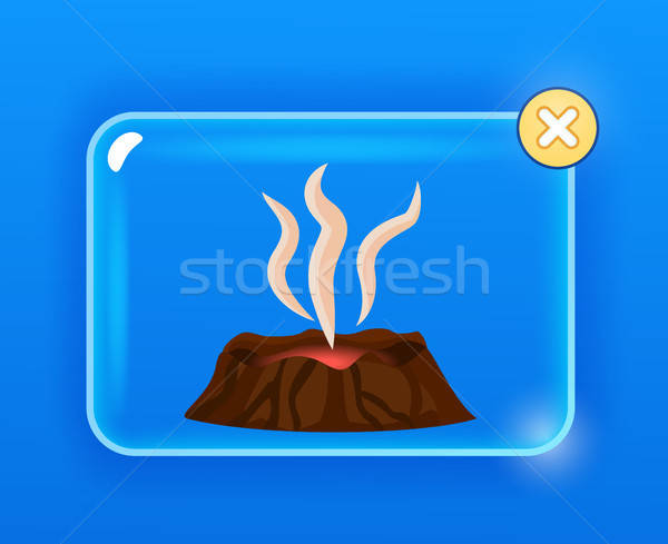600x489 dormant brown volcano, white vapor cartoon drawing vector - Vapor Drawing