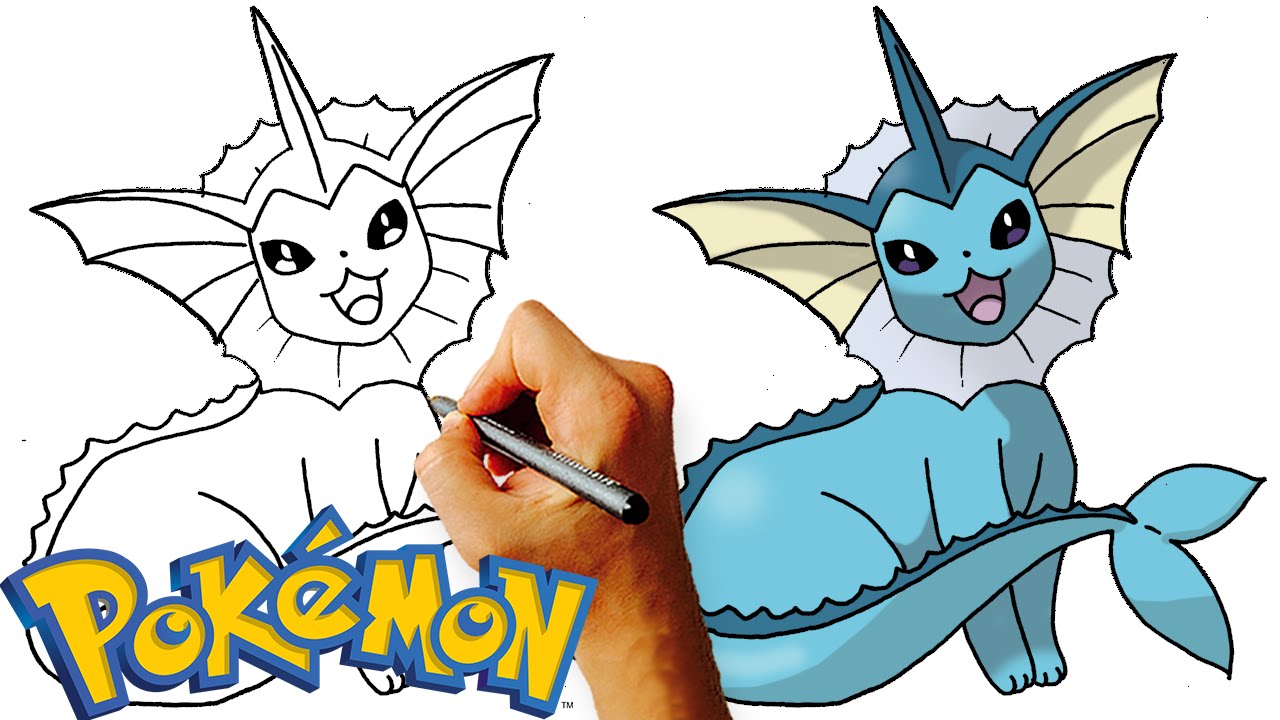 1280x720 How To Draw Vaporeon - Vaporeon Drawing