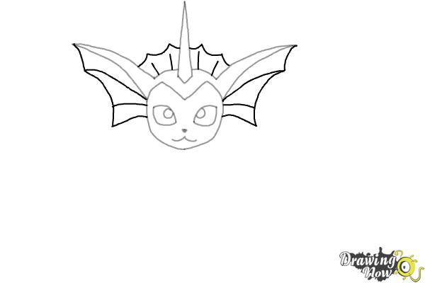 600x400 How To Draw Vaporeon From Pokemon - Vaporeon Drawing