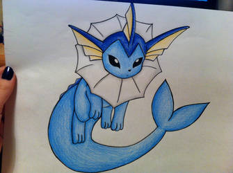 335x250 Ursala's Vaporeon Drawing Pencils - Vaporeon Drawing