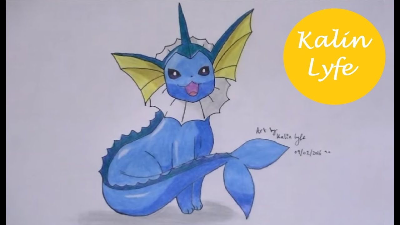 1280x720 Vaporeon Pokemon Drawing - Vaporeon Drawing