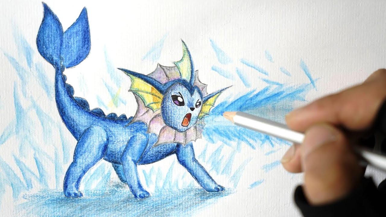 1280x720 eeveelutions - Vaporeon Drawing