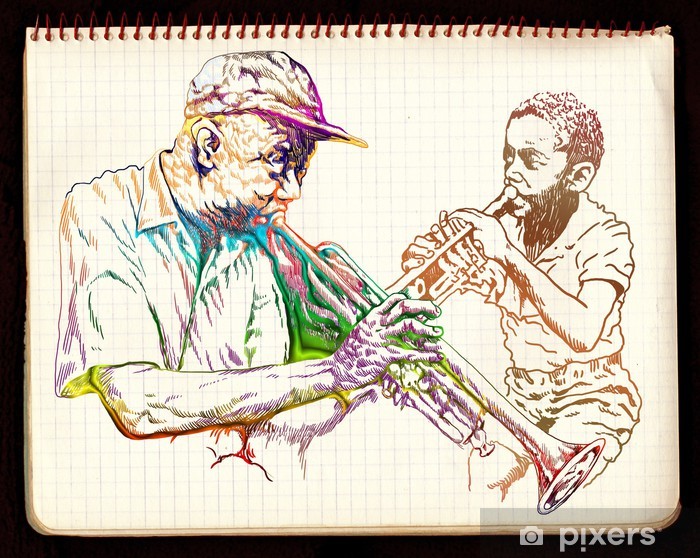 700x558 jazz men - Variation Drawing