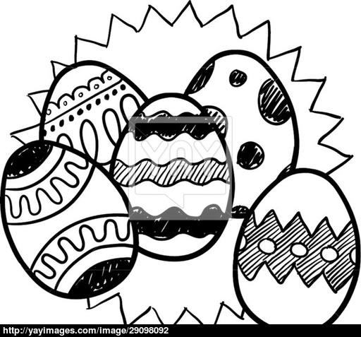 512x477 easter egg variety vector sketch vector - Variety Drawing