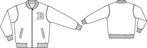 475x157 letterman jacket - Varsity Jacket Drawing