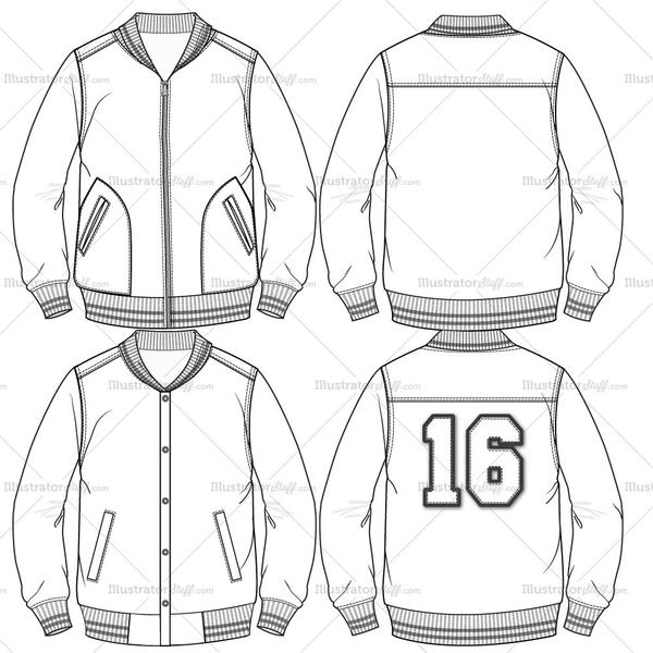 Varsity Jacket Drawing at PaintingValley.com | Explore collection of ...