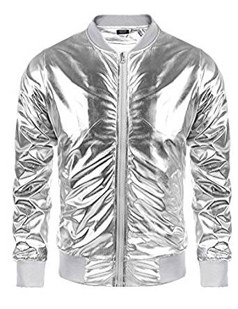 342x444 coofandy men's slim fit baseball jacket full zip varsity metallic - Varsity Jacket Drawing