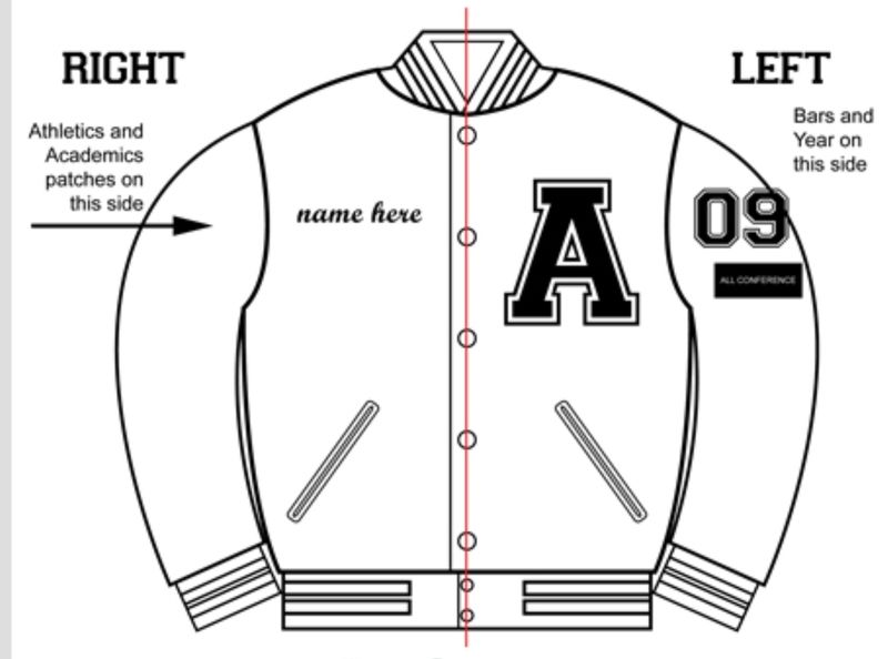 800x594 custom patches for letterman jackets varsity jacket custom t shirt - Varsity Jacket Drawing