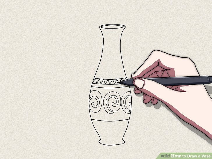 728x546 how to draw a vase steps - Vase Drawing