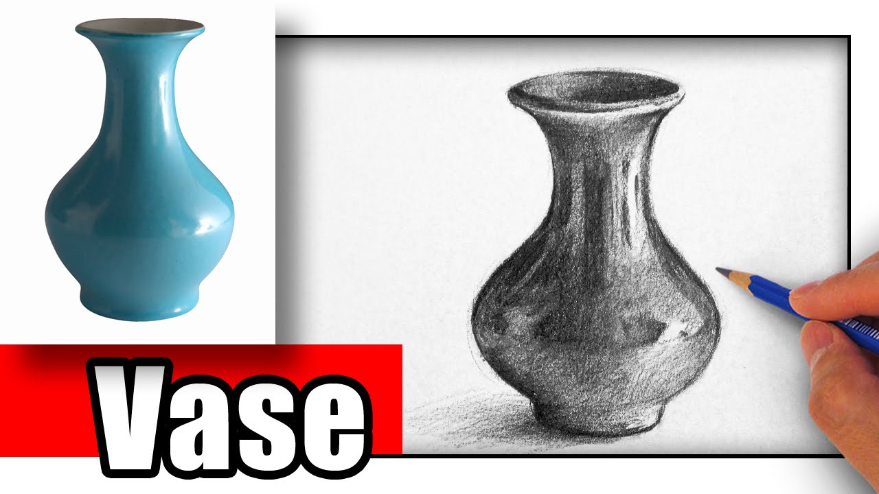 1280x720 how to draw a vase with pencil - Vase Drawing