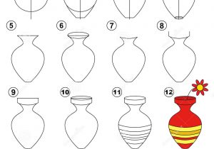 300x210 Flower Vase With Flower Sketch For Children Flowervase Drawing - Vase Drawing For Kids