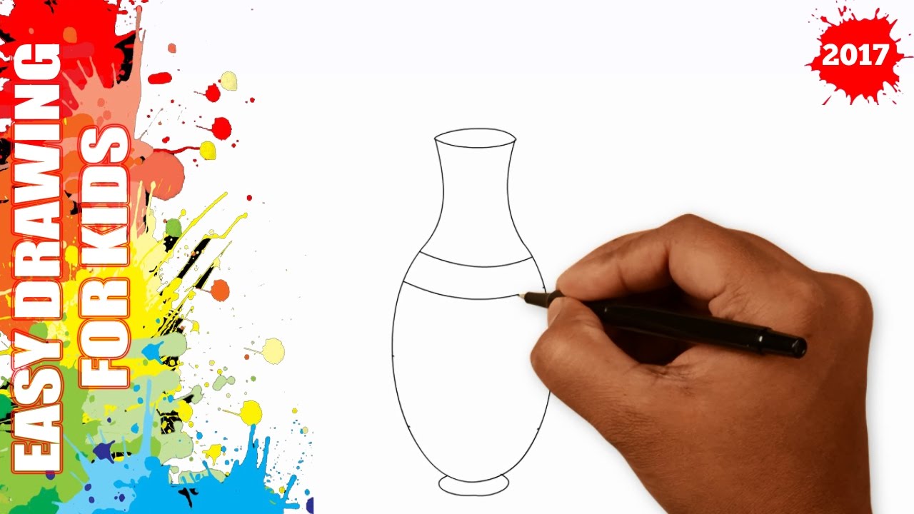 1280x720 How To Draw A Vase Easy And Simple For Kids - Vase Drawing For Kids
