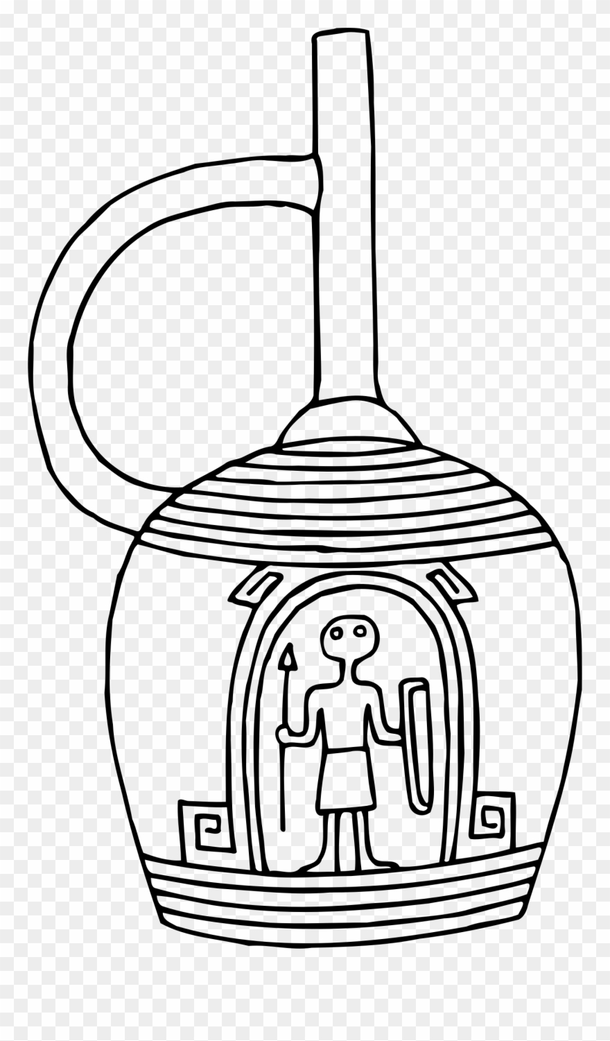 880x1501 Vase Clipart Line Drawing - Vase Line Drawing