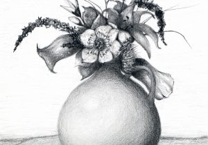 300x210 flower vase pencil sketches pencil sketch of flower vase flower - Vase Pencil Drawing