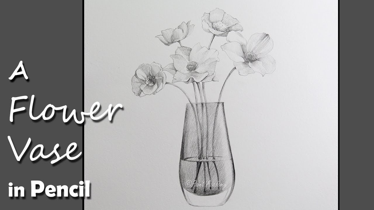 1280x720 Drawing A Flower Vase In Pencil - Vase Pencil Drawing