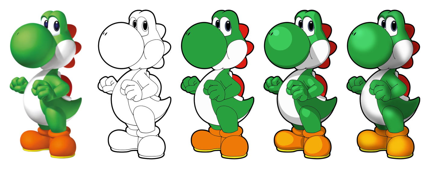 1425x560 yoshi vector drawing - Vector Drawing