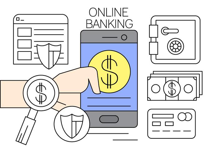 700x490 free online banking vector illustration - Vector Drawing Online