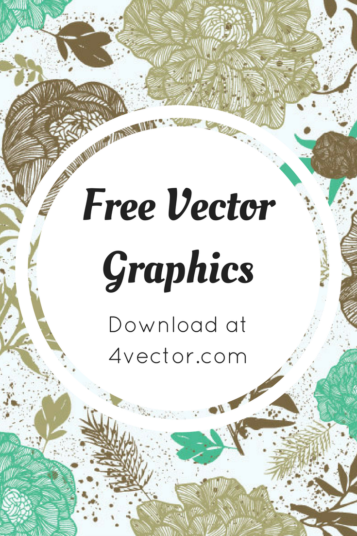 735x1102 vector line drawing fashion flowers background is free vector - Vector Line Drawing