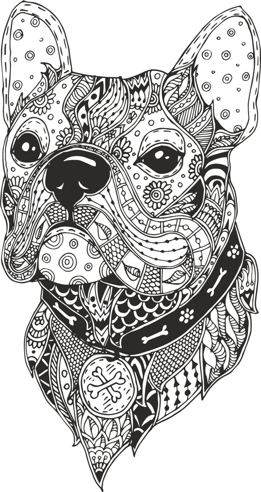 531x1000 dog head line drawing vector free vector cdr download - Vector Line Drawing
