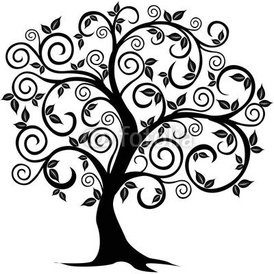 400x400 Tree Drawings With Roots Vector Tree - Vector Tree Drawing