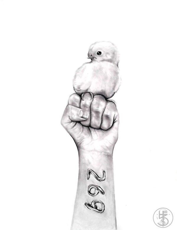 600x781 Must See! Vegan Artists Are Drawing Shocking Animal Right - Vegan Drawing