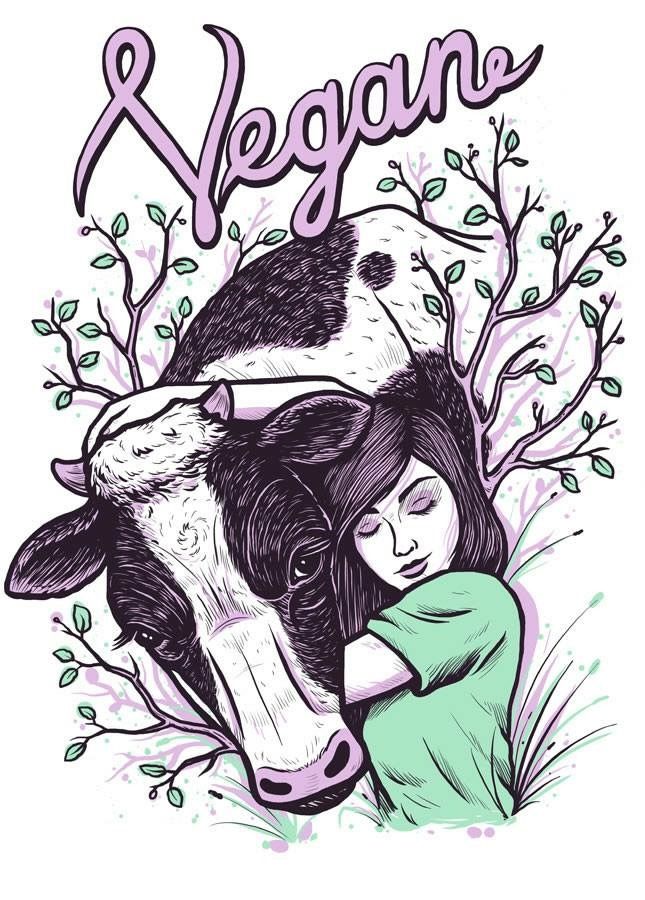 645x900 vegan art vegan facts, going vegan - Vegan Drawing