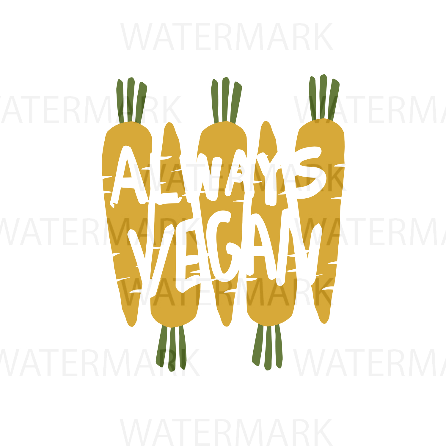 1500x1500 Always Vegan - Vegan Drawing