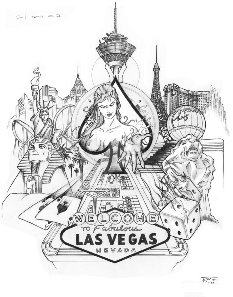 792x1008 this is a drawing i did for a friend of mine he's from vegas - Vegas Drawing