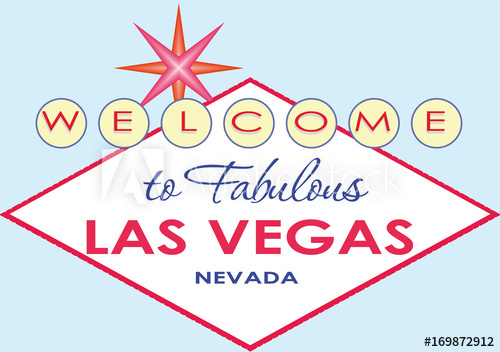 500x352 vector drawing of a road sign welcome to fabulous las vegas nevada - Vegas Drawing