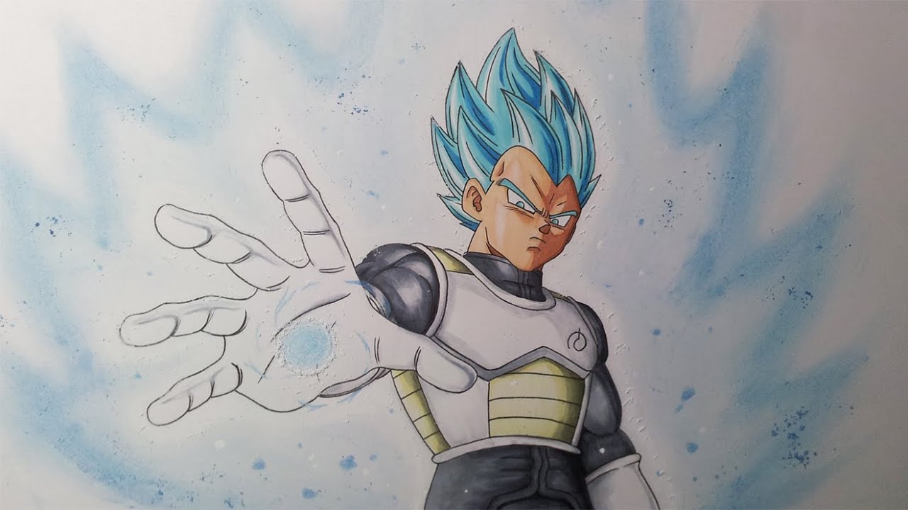 1280x720 Drawing Vegeta Super Saiyan Blue - Vegeta Drawing