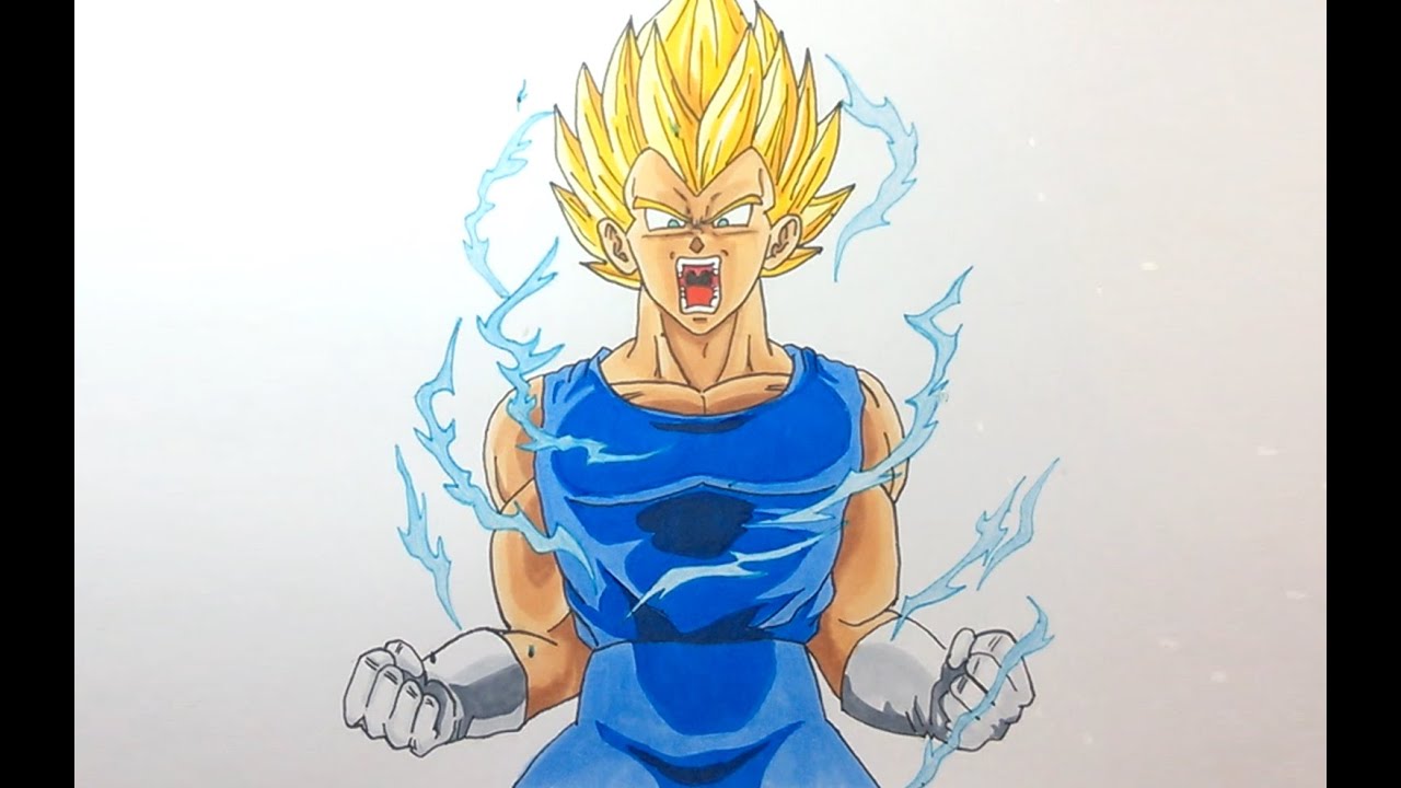 1280x720 Drawing Vegeta Super Saiyajin - Vegeta Drawing