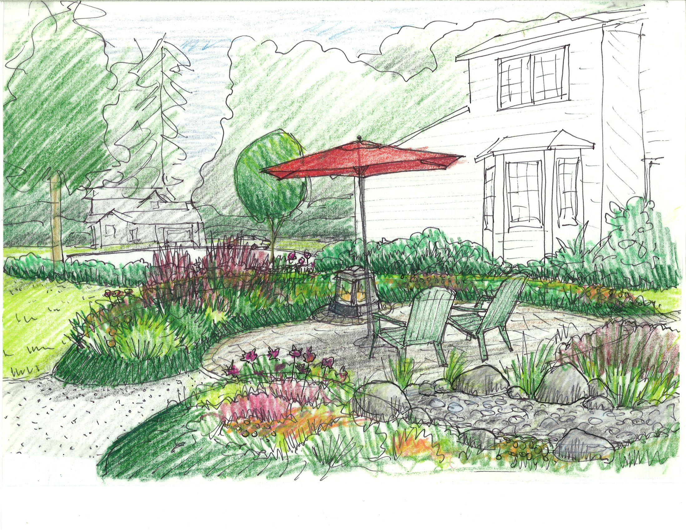 Vegetable Garden Drawing at PaintingValley.com | Explore collection of