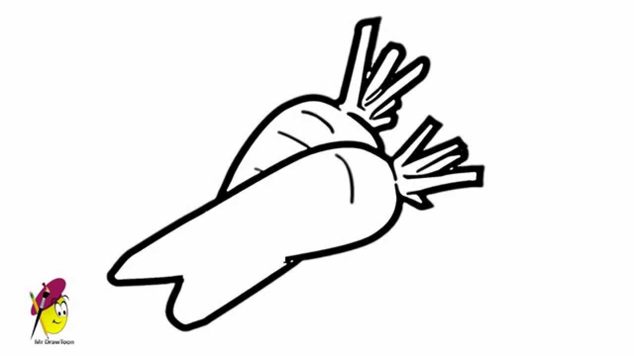 1280x720 carrots - Vegetables Cartoon Drawing