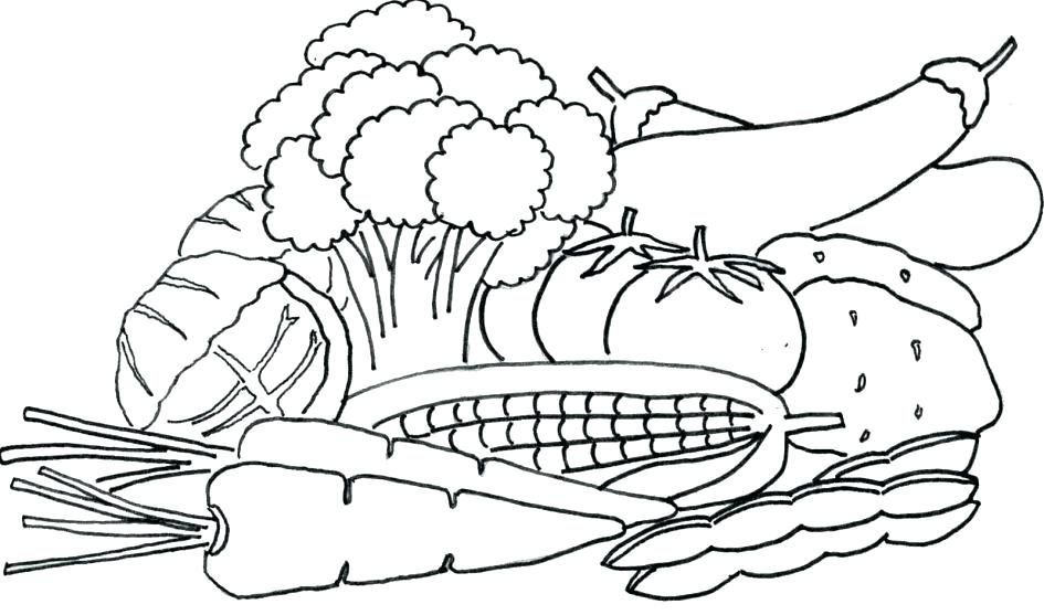 945x557 vegetables pictures for coloring vegetable pages printable - Vegetables Drawing For Kids