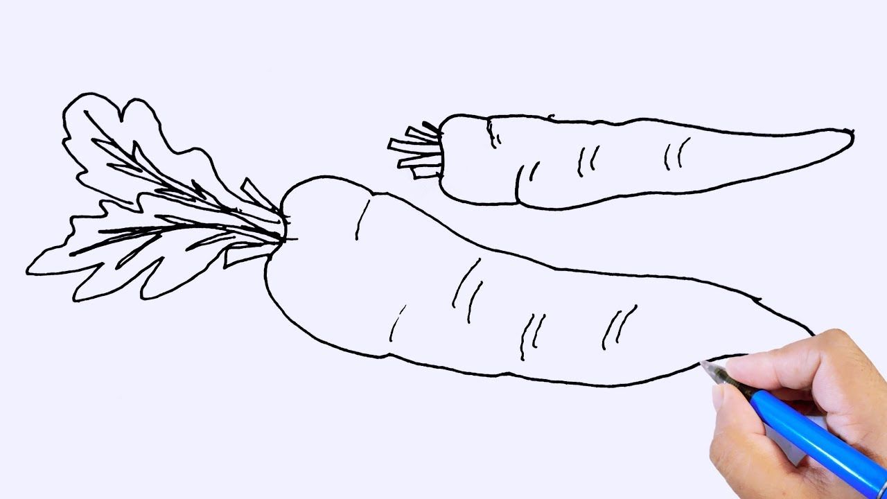 1280x720 vegetables and fruits draw for kid learn drawing for kids - Vegetables Drawing For Kids