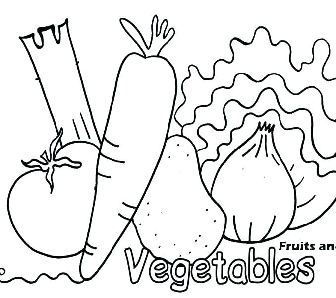 678x600 fruits drawing worksheets apple coloring worksheet vegetables - Veggie Drawings