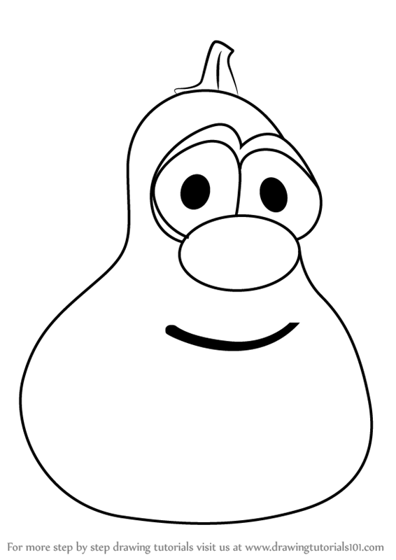 566x800 learn how to draw jimmy gourd from veggietales - Veggie Tales Drawing
