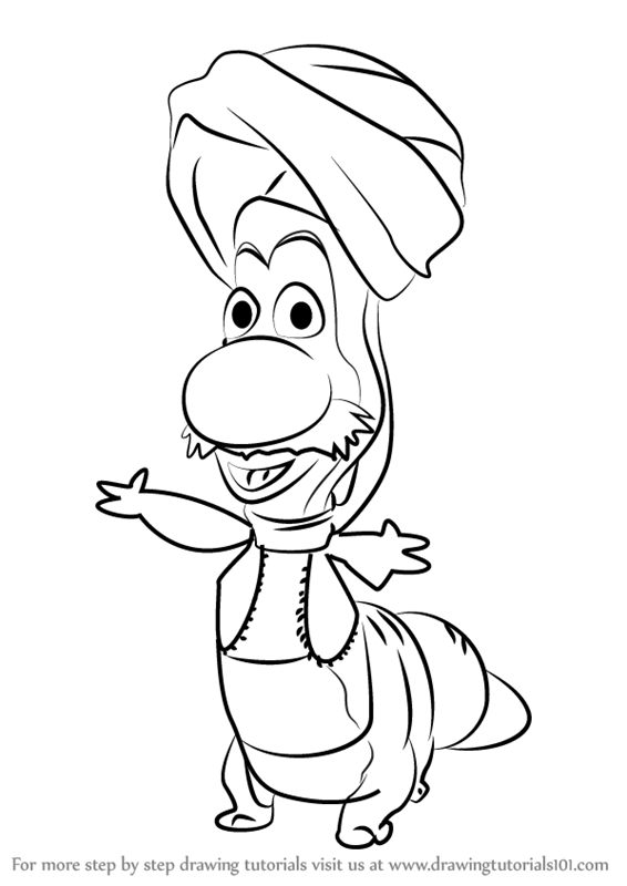 566x800 learn how to draw khalil from veggietales - Veggie Tales Drawing