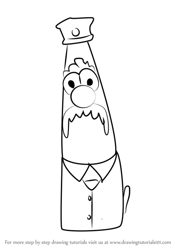 567x800 learn how to draw scooter from veggietales - Veggie Tales Drawing