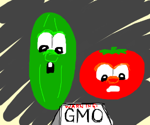 300x250 the veggie tales characters are labeled w gmo drawing - Veggie Tales Drawing