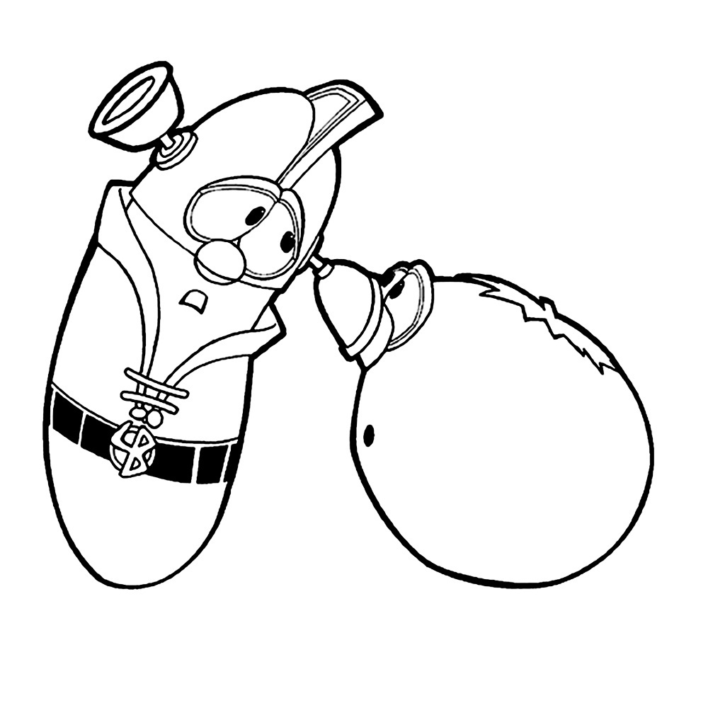 1000x1000 veggie tales larry boy coloring pages - Veggie Tales Drawing