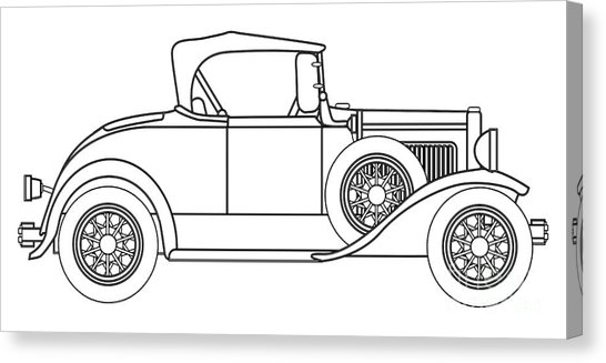 546x327 Classic Car Drawings Canvas Prints - Vehicle Outline Drawings